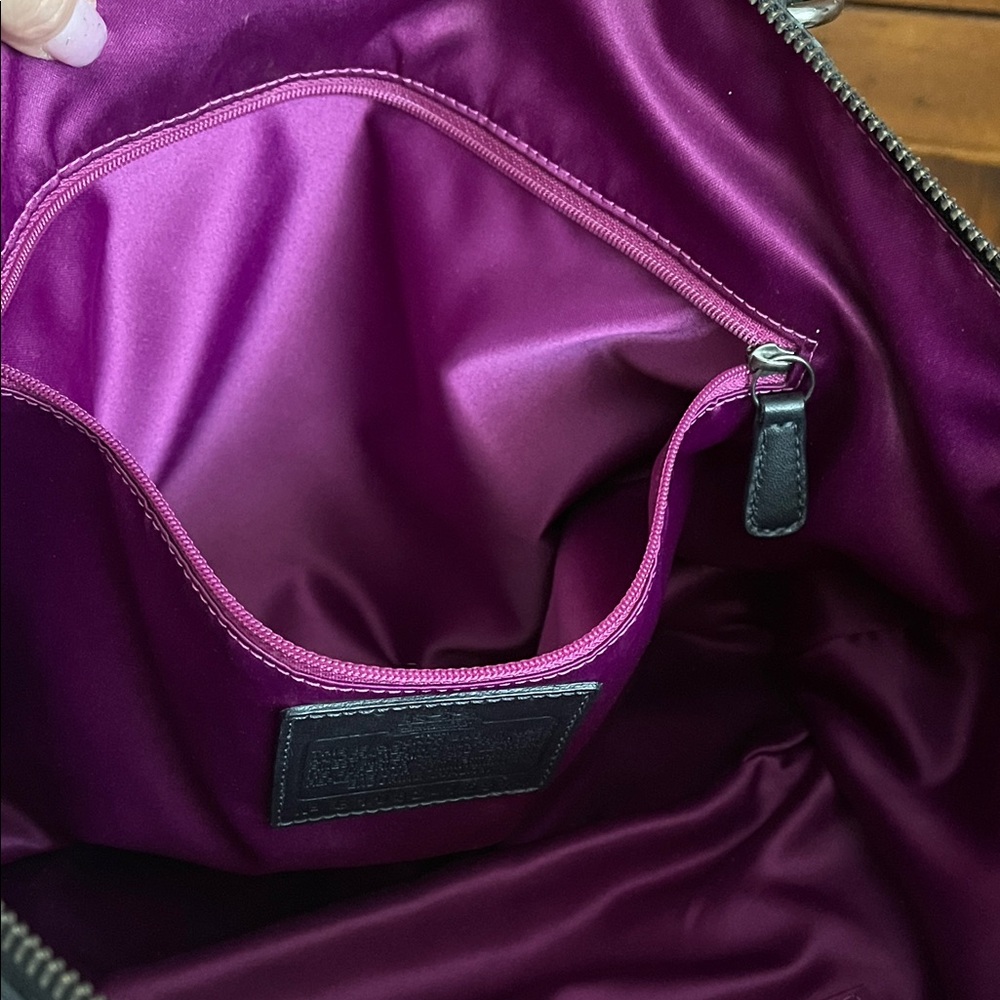 Coach Madison Sophia Croc-Embossed Satchel Black EUC - Picture 16 of 17